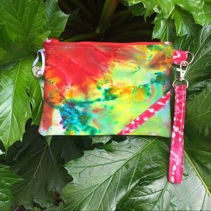 Tie Dyed Zipper Pouch Clutch Purse 7.5” x 5.5”
